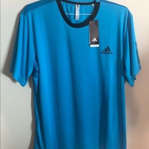 Adidas Club 3Street TEE. Blue Black Accents. Extra Large Size.